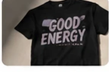 Good Energy baskılı siyah tişört